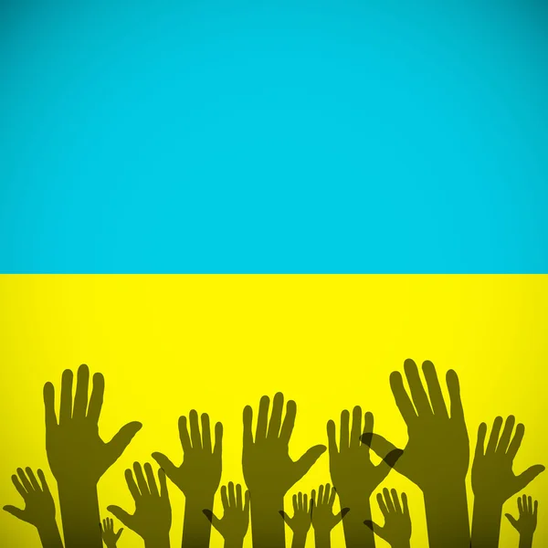 Украина Пальто фон знак страны — стоковый вектор