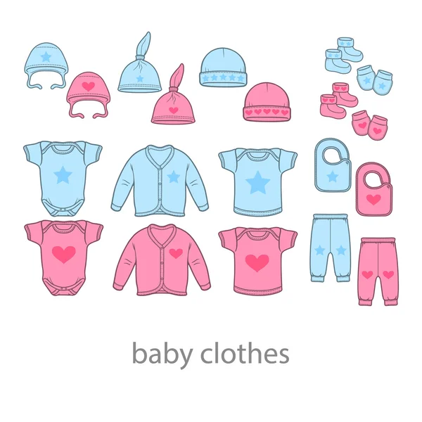 Baby fashion clothing, fashion, vector, shirt, illustration, design, wear, — Stock Vector