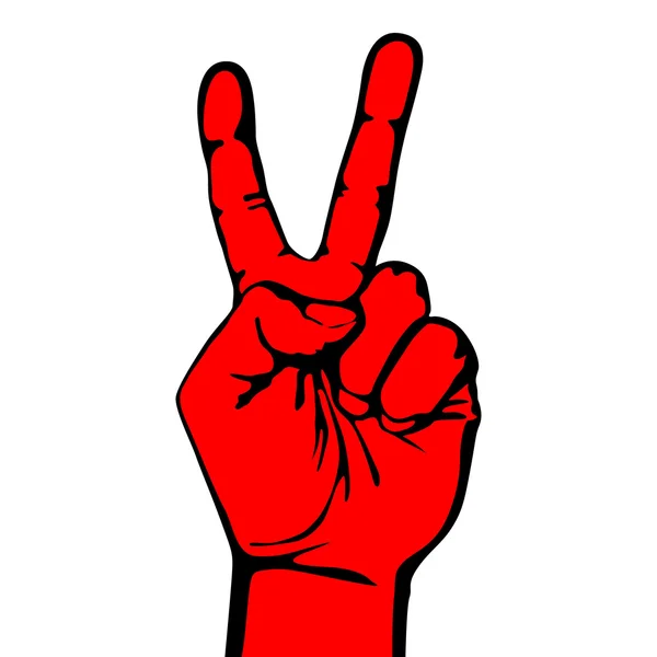 V hand overwinning vector logo ontwerp creatieve win symboolpictogram. — Stockvector