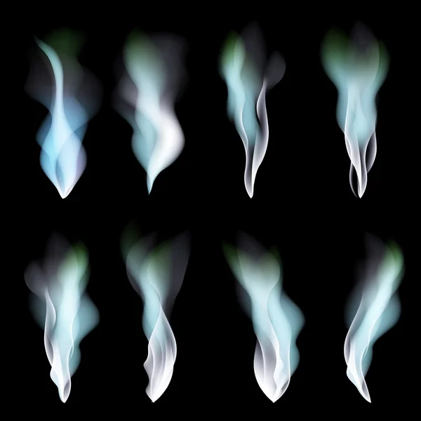 Oscuro azul abstracto vector fondo humo — Vector de stock