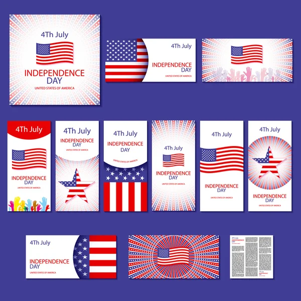 Happy independence day card United States of America, 4 th July — Stock Vector