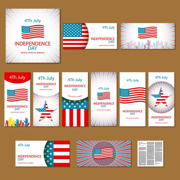 Happy independence day card United States of America, 4 th July — Stock Vector