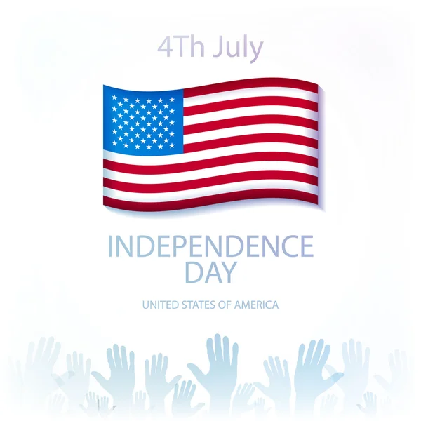 Independence day American signs hanging with chain, vector illustration