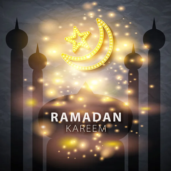 Ramadán Kareem, pozdrav pozadí, eps 10 — Stockový vektor