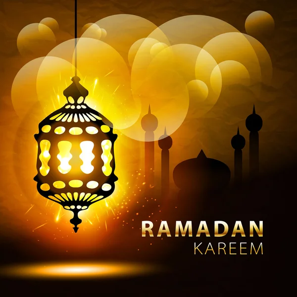 Ramadan Kareem, hälsning bakgrund, EPS-10 — Stock vektor