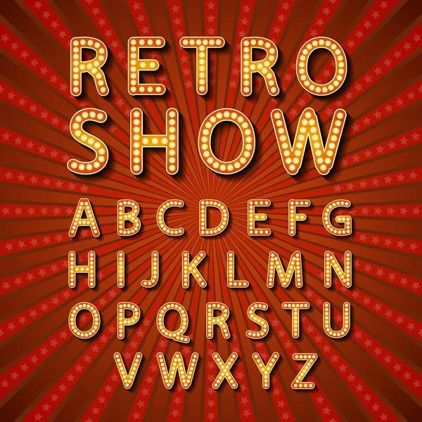 Vektorové set Retro neonový nápis, vintage billboard, světlé vývěsní štít, světelný nápis — Stockový vektor
