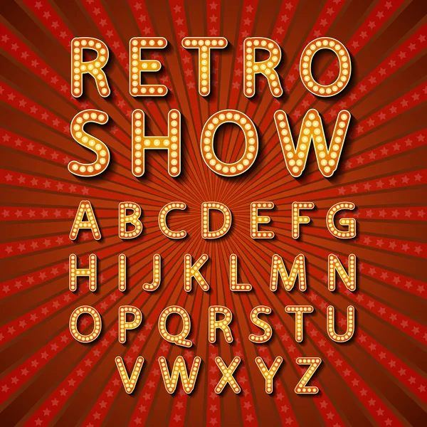 Set vector Semn neon retro, panou publicitar vintage, panou luminos, banner luminos — Vector de stoc