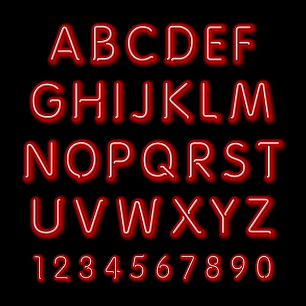 Leuchtschrift. Vektor Design Party Retro 3d Neon Schrift, — Stockvektor