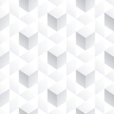 Soyut sorunsuz 3d beyaz küpleri vektör arka plan.