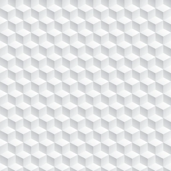 Abstrakte nahtlose 3D weiße Würfel Vektorhintergrund. — Stockvektor