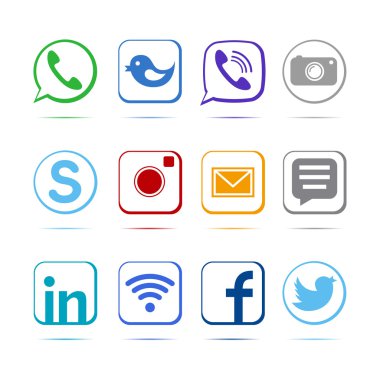 siyah Icon set vektör, logo, tasarım, el, siluet, Internet,