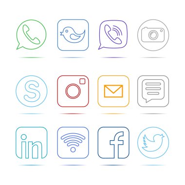 siyah Icon set vektör, logo, tasarım, el, siluet, Internet,