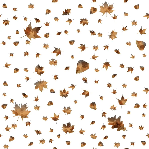 Nahtloses Muster der Herbstblätter — Stockvektor