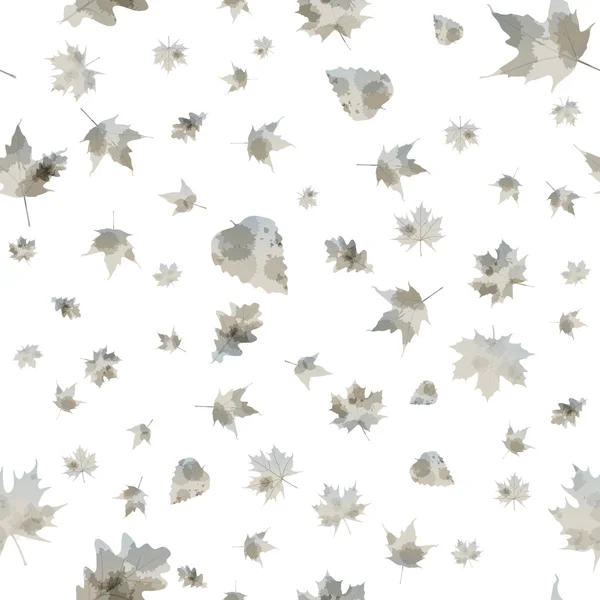 Бесшовный узор осенних листьев — стоковый вектор