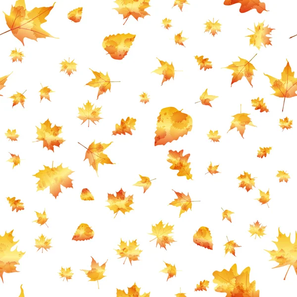Padrão sem costura de folhas de outono — Vetor de Stock