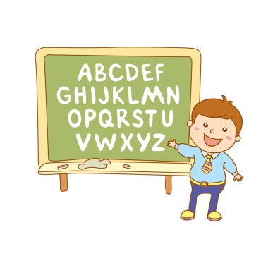 ABC çocuk alfabesi, illüstrasyon, vektör, çocuklar, çocuklar, eğlenceli,