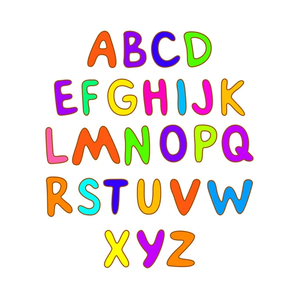 ABC çocuk alfabesi, illüstrasyon, vektör, çocuklar, çocuklar, eğlenceli, — Stok Vektör
