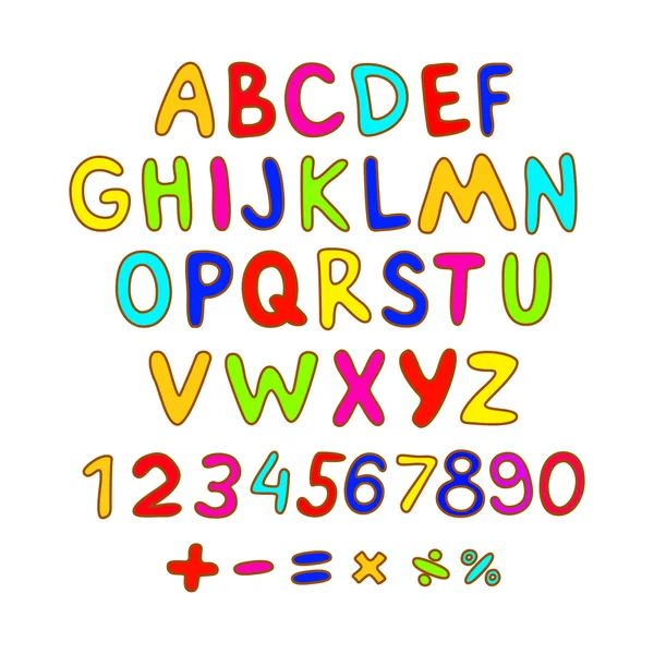 Abc für Kinder Alphabet, Illustration, Vektor, Kinder, Kinder, Spaß, — Stockvektor