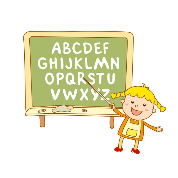 ABC for kids alphabet, illustration, vector, kids, children, fun, — Stock Vector