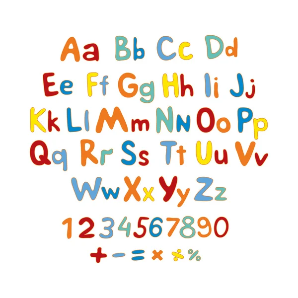ABC para alfabeto de los niños, ilustración, vector, niños, niños, diversión , — Vector de stock