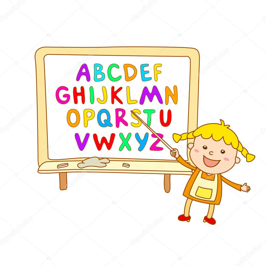子供のアルファベットイラストベクトル子供子供楽しみ