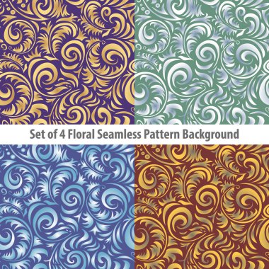 Dokulu doğal Dikişsiz desen arka planlar çiçek ayarla