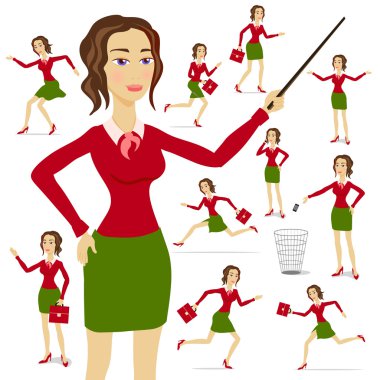 Grafik arka planı ile kollarını ile bir takım elbise giymiş bir iş kadını katlanmış