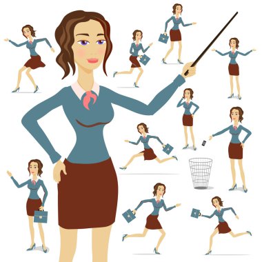 Grafik arka planı ile kollarını ile bir takım elbise giymiş bir iş kadını katlanmış