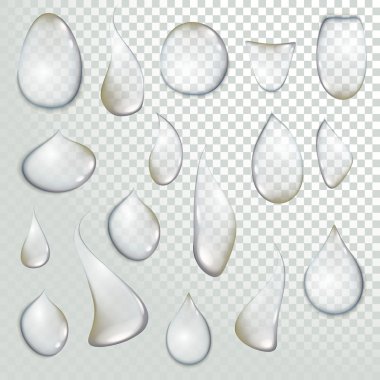 Saf su gerçekçi kümesi yalıtılmış vektör çizim damla açık bırak