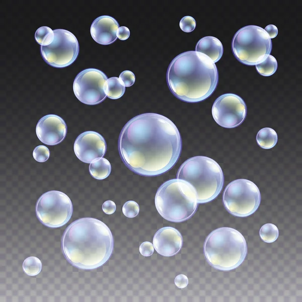 Bubble PNG. Set of realistic soap bubbles. Bubbles are located on