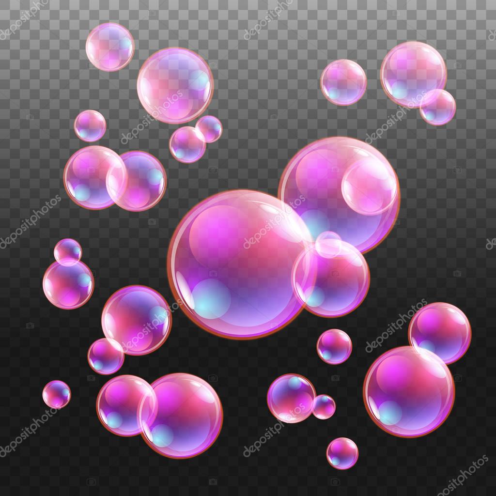 透明な色とりどりのシャボン玉はベクトル背景にチェック柄のセットです 球体 デザイン水 泡 アクアを洗う図 ストックベクター C Romanchik Ruslan Gmail Com