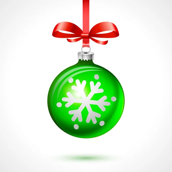 Bolas de Natal vetor feriado fundo fita nova celebração Natal floco de neve — Vetor de Stock