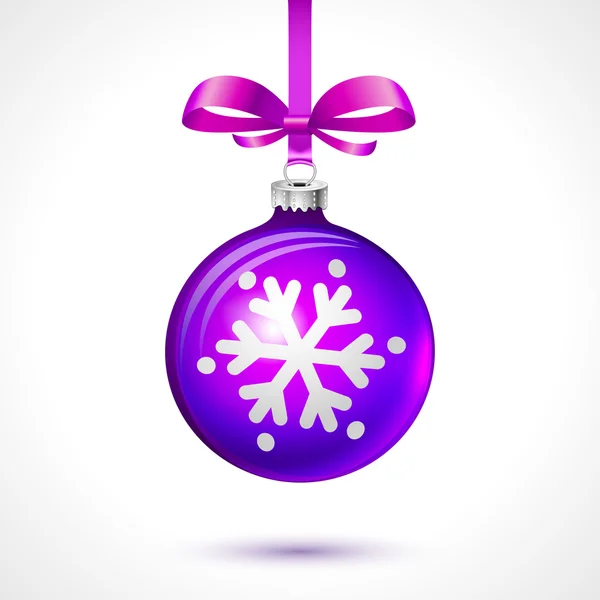 Bolas de Navidad vector vacaciones fondo cinta nueva celebración Navidad copo de nieve — Archivo Imágenes Vectoriales