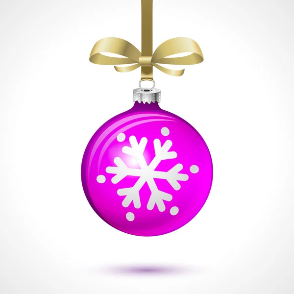 Noël boules vecteur vacances arrière-plan ruban nouvelle célébration Noël flocon de neige — Image vectorielle