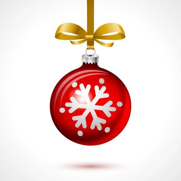 Noël boules vecteur vacances arrière-plan ruban nouvelle célébration Noël flocon de neige — Image vectorielle