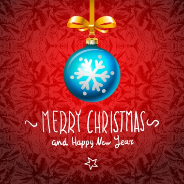 Christmas Card with handmade text ball elements