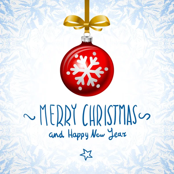 Merry Christmas, and Happy New Year Card — 图库矢量图片