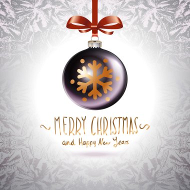 Background with Christmas balls. Eps 10 grey