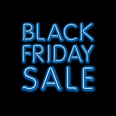 Kara Cuma retro ışık çerçevesi. Vektör illüstrasyonu