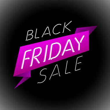 Siyah Cuma satış tasarım şablonu. etiket