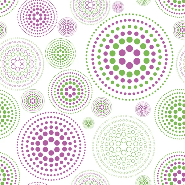 Fond abstrait avec des cercles de couleur vert rose — Image vectorielle