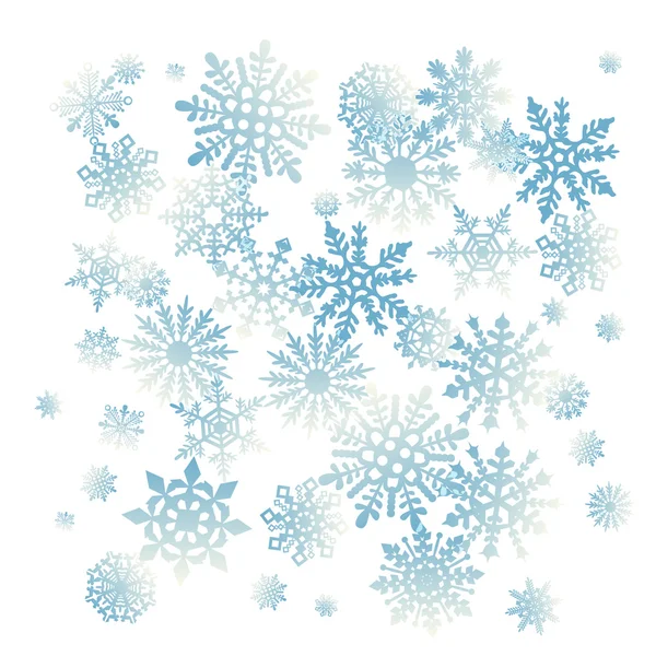 Рождественские снежинки снег зимний праздник украшения фона — стоковый вектор