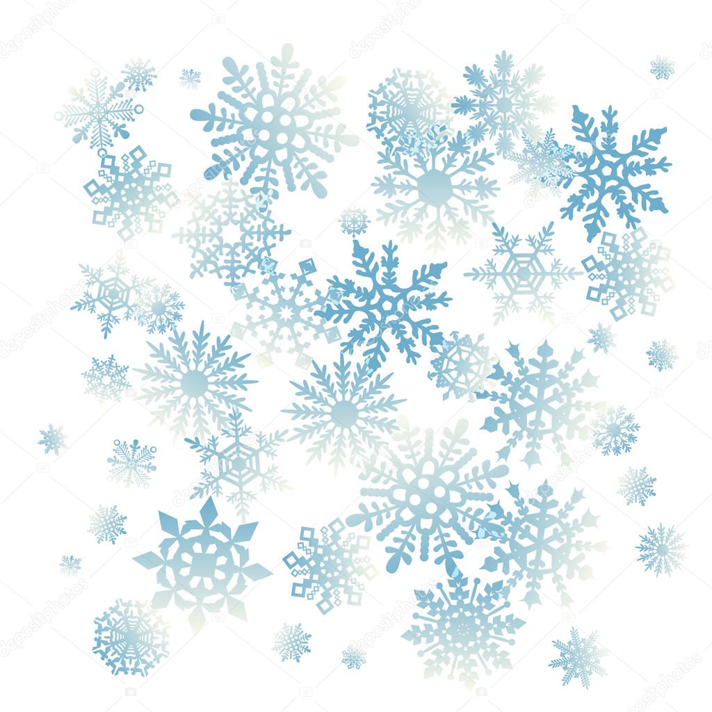 Christmas snowflakes snow winter holiday ornament illustration background 