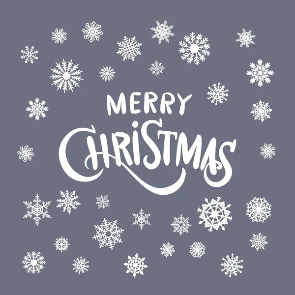 Merry Christmas Lettering  vector, text, decorative, — Stock Vector