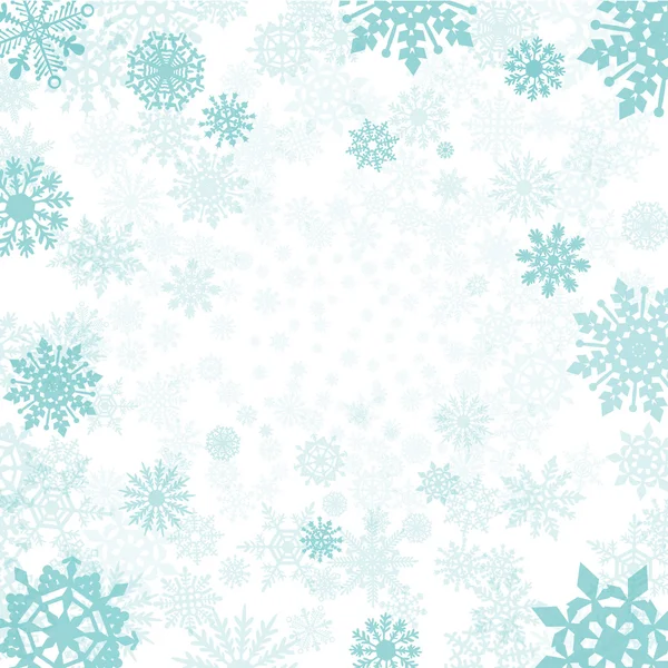 Fond d'hiver avec des flocons de neige vecteur de neige — Image vectorielle