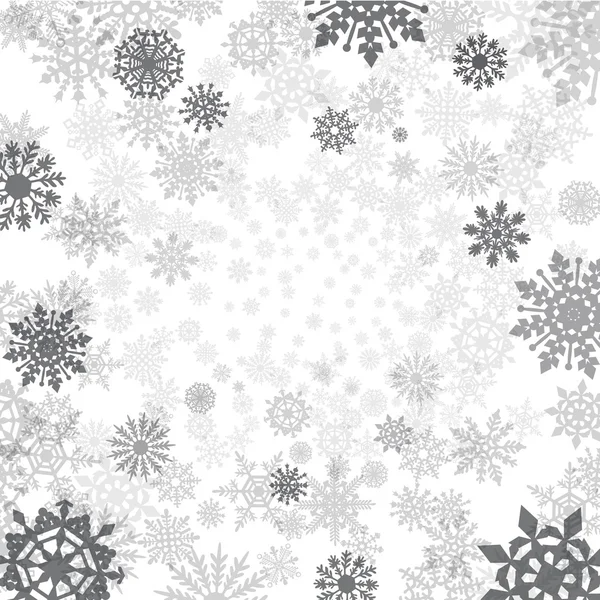 Winter achtergrond met sneeuwvlokken sneeuw vector — Stockvector