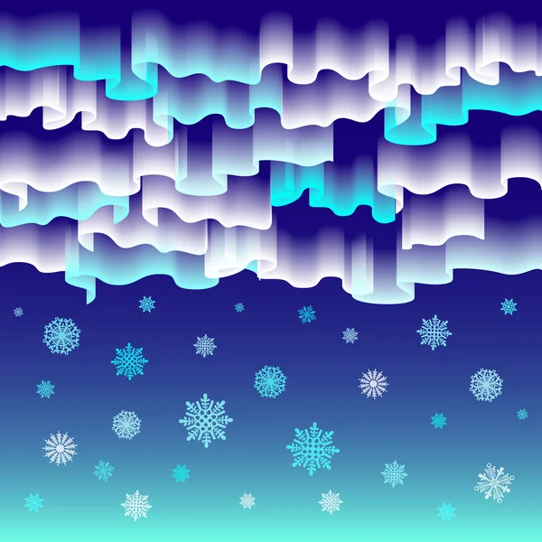 Northern lights. Abstract vector achtergrond vrolijk kerstfeest — Stockvector