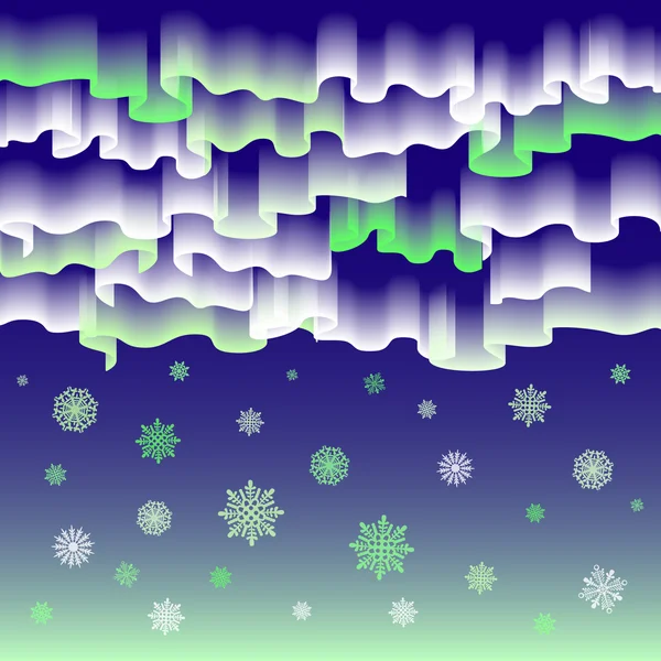 Northern lights. Abstrakt vektor bakgrund god jul — Stock vektor