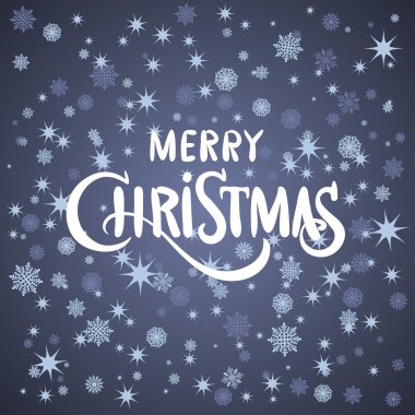 Vektör neşeli Noel tebrik kartı mavi arka plan