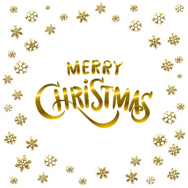 Altın parlayan neşeli Noel ve mutlu yeni yıl koleksiyonu yazı 2016. Vektör çizim   